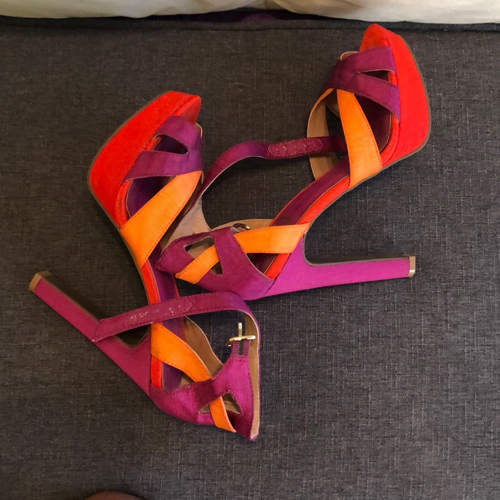 Color block heels